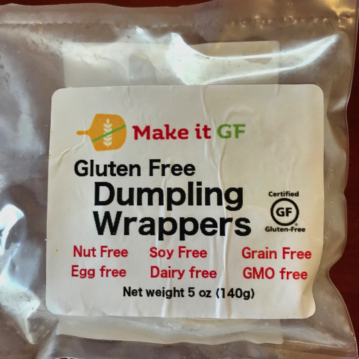 A package of dumpling wrappers